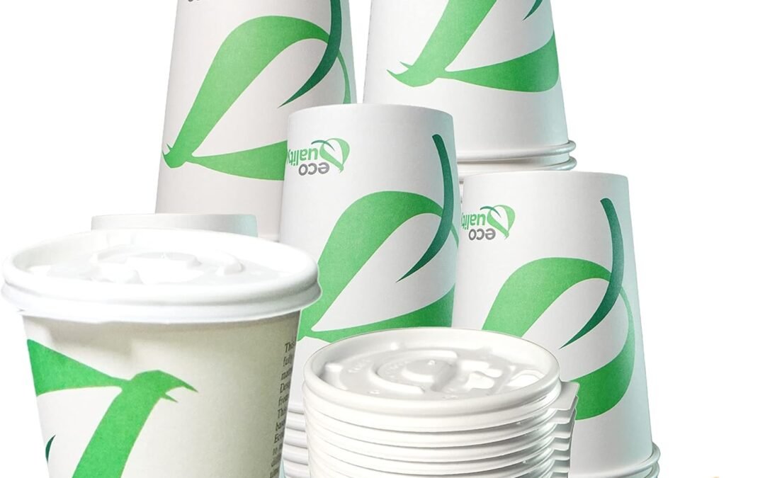 12 oz Compostable Paper Cups with White Flat Lids and Wooden Stirrers – Biodegradable Disposable White Paper Coffee Cups PLA Lined – Eco-friendly Hot and Cold Drinking Cups (25) Manufacturer & Supplier
