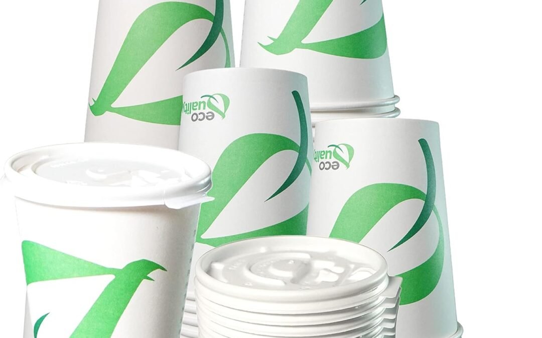 16 oz Compostable Paper Cups with White Flat Lids and Wooden Stirrers – Biodegradable Disposable White Paper Coffee Cups PLA Lined – Eco-friendly Hot and Cold Drinking Cups (100) Manufacturer & Supplier