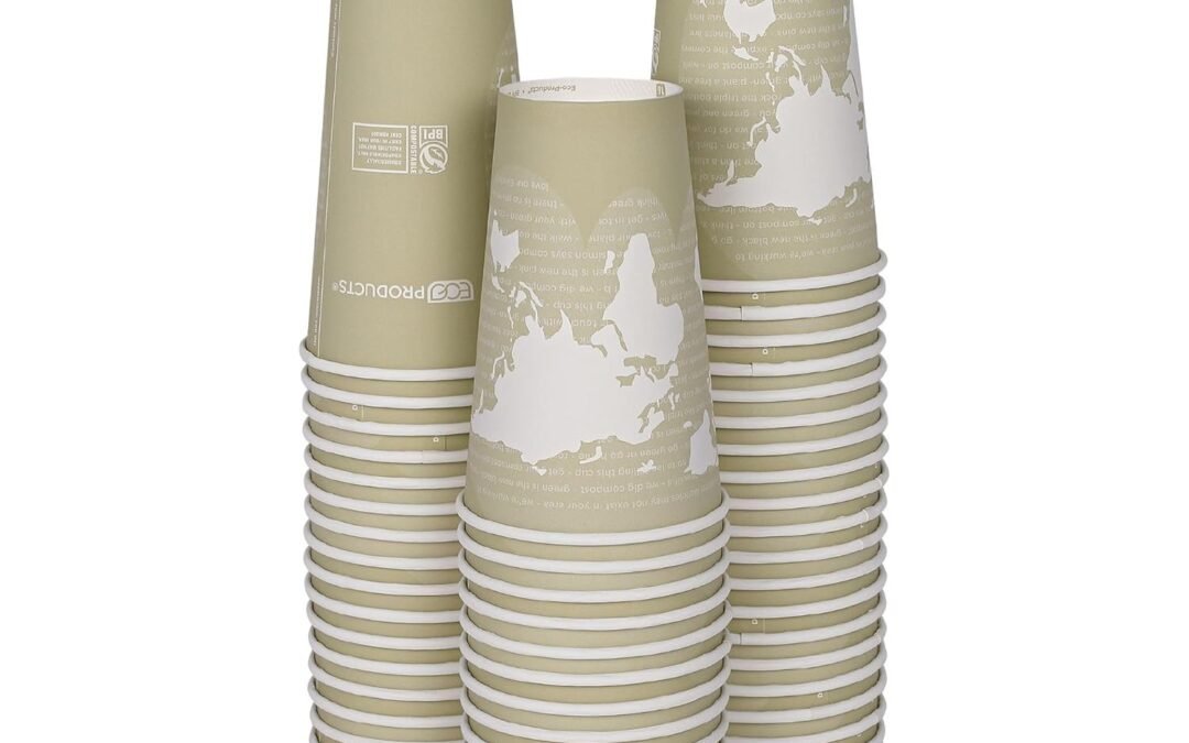 ECO PRODUCTS Compostable Disposable World Art 16oz Large Coffee Cups, Pack of 50, Renewable Hot Paper Cup, Plant Based PLA Lining, Color Coded Manufacturer & Supplier