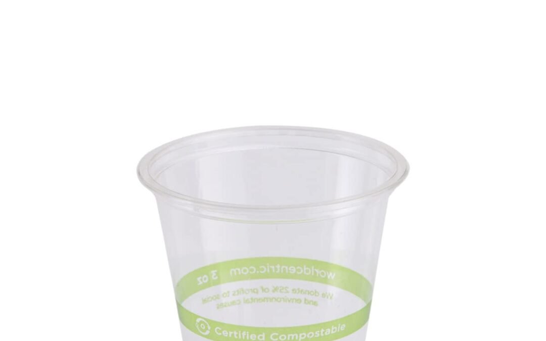 100% Compostable Cups by World Centric, Made from Ingeo PLA, for Cold Drinks, Clear, 3 oz (Pack of 1000) Manufacturer & Supplier