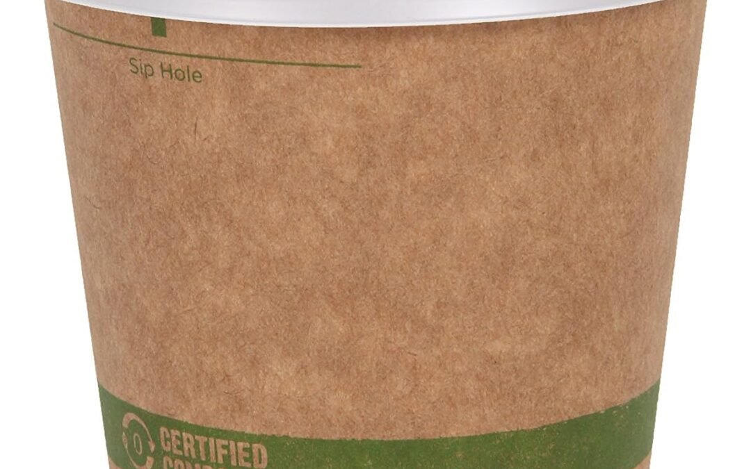 World Centric 100% Biodegradable, 100% Compostable Paper PLA-Lined 12 Ounce Kraft Coffee Hot Cup and Lid Combo, 100 Pack Manufacturer & Supplier