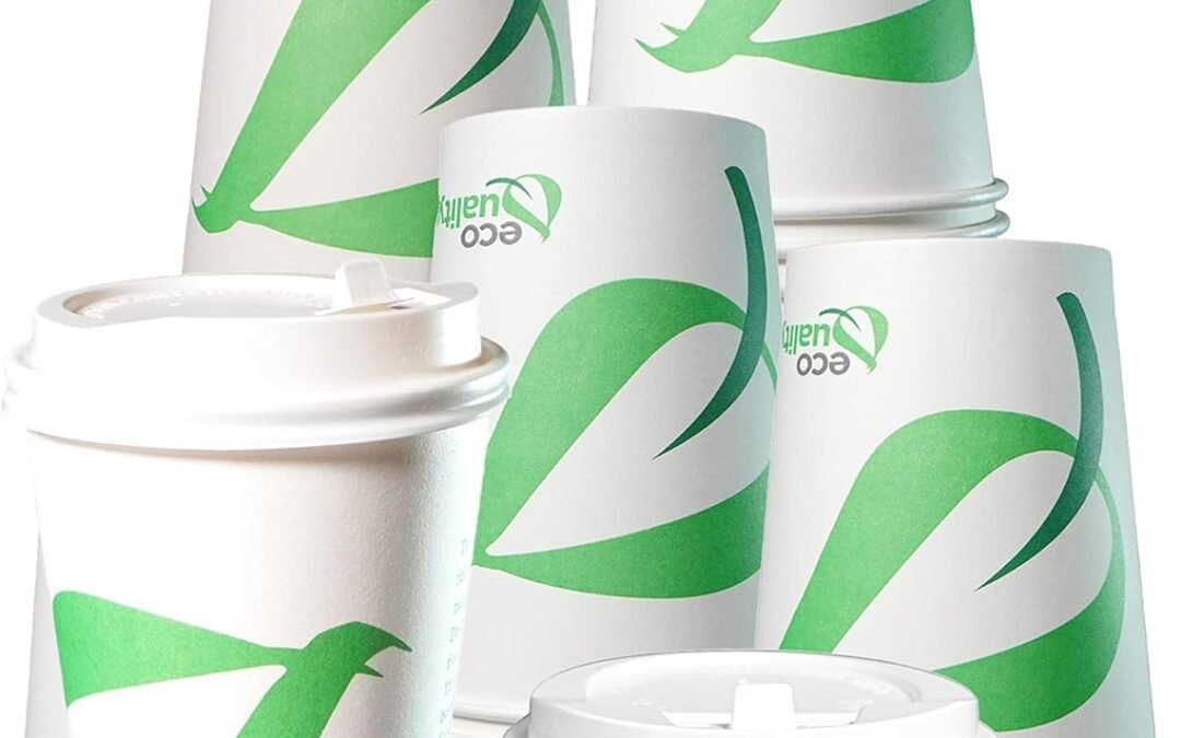 20 oz Compostable Paper Cups with White Dome Lids – Biodegradable Disposable White Paper Coffee Cups PLA Lined – Eco-friendly Hot and Cold Drinking Cups (100) Manufacturer & Supplier