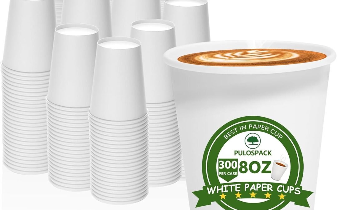 300 Pack 8 OZ Paper Cups, Disposable Coffee Cups Leak-Proof, Food-Grade Paper, Smooth Rolled Rim Design Drinking Cups for Hot/Cold Beverage Ideal for Office, Party, Picnic, Travel, and Events (300) Manufacturer & Supplier