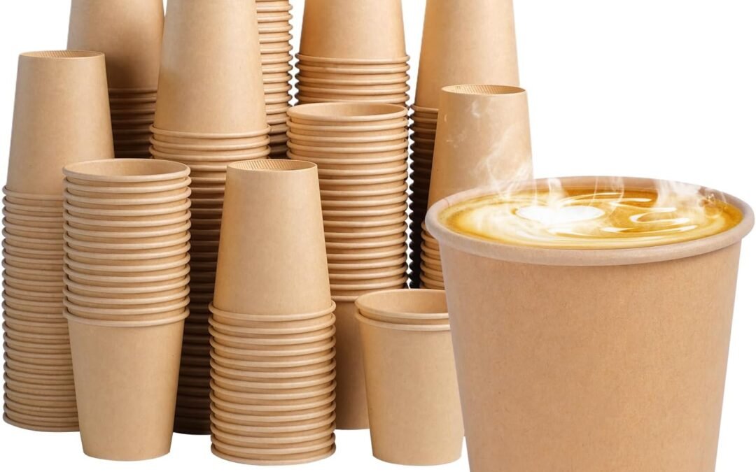 300 Pack 8 oz Kraft Paper Cups, Disposable Paper Coffee Cups, Hot/Cold Drinking Cup for Water, Coffee, Juice Manufacturer & Supplier
