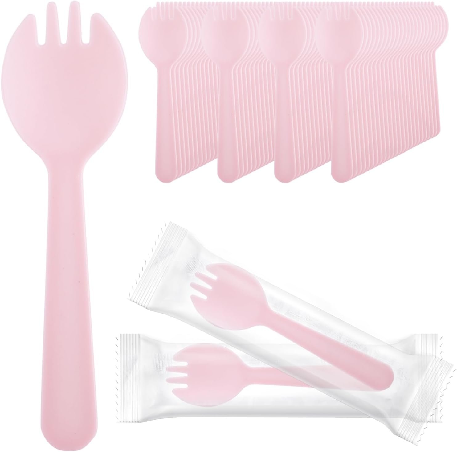 wholesale eusoar disposable sporks, 100pcs 4.5