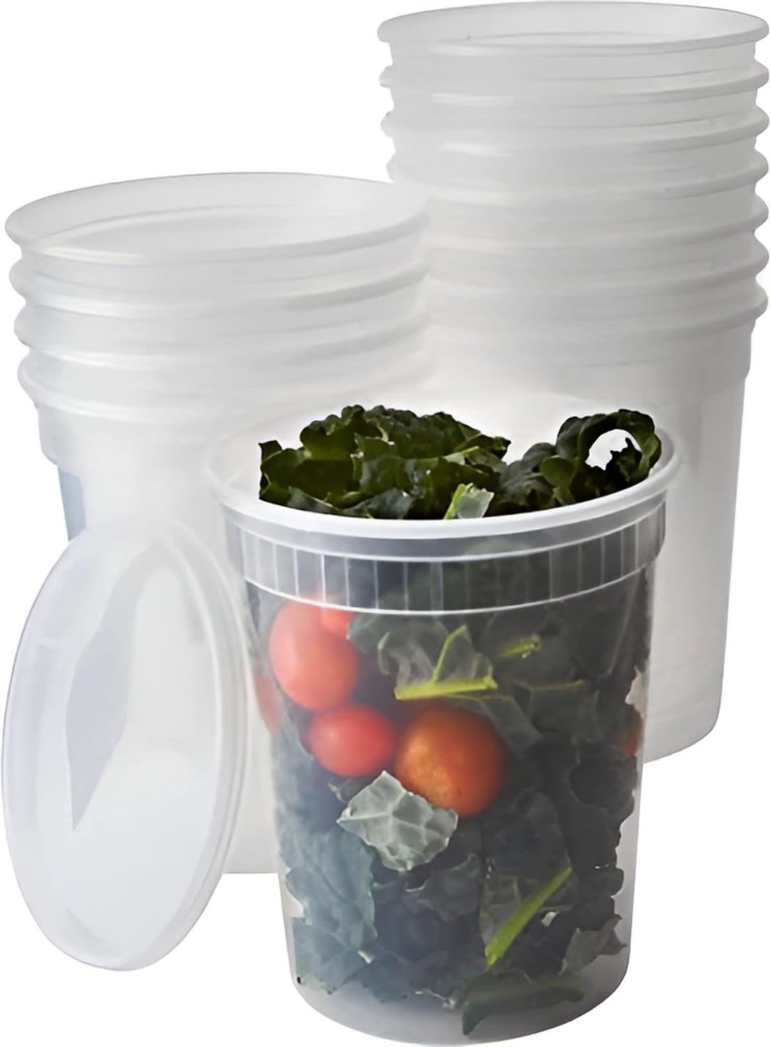 china avant grub food storage containers, bpa-free plastic, deli grade with leakproof lids, 12ct. durable 32 oz microwave and freezer safe containers for takeout, meal prep, storage, keeps food fresh longer wholesale supplier