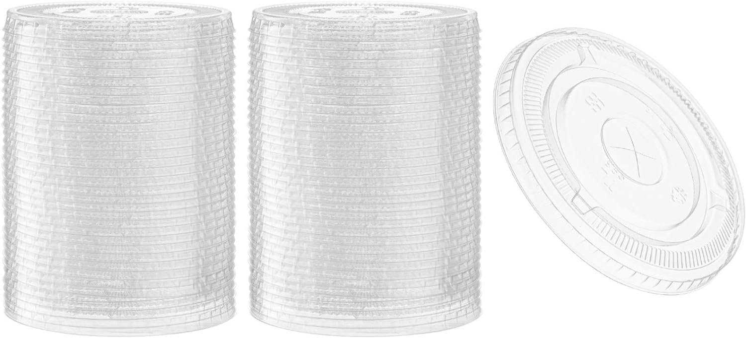 oem odm crystal-clear slotted lids for 12 oz squat and 24 oz plastic cold drink cups – fits iced coffee, tea, lemonade, soda – case of 1000 supplier
