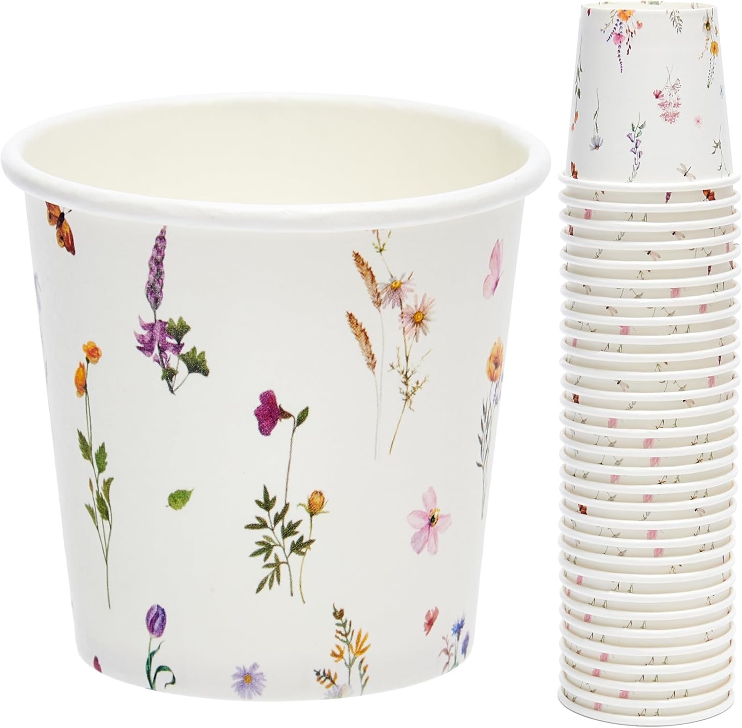 factory wholesale crisky 300 pack paper bathroom cups 3oz disposable, elegant design floral small mouthwash, hot/cold beverage coffee, dessert available for birthday parties, home-use, picnics, ceremonies any events