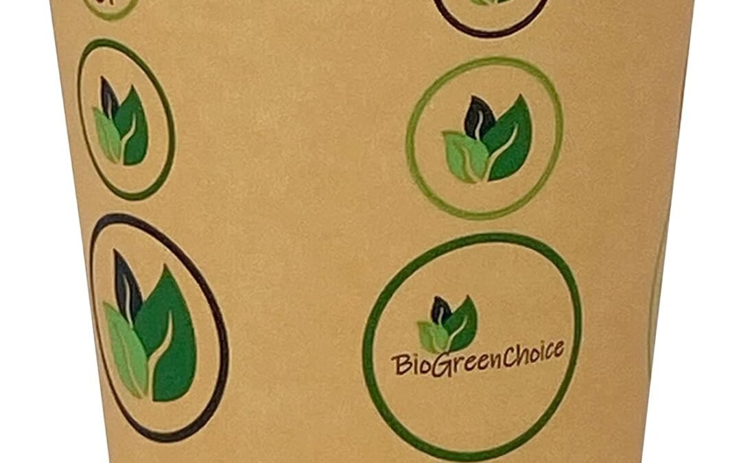 8 oz. Compostable Eco-friendly Hot Cups with PLA Bio Lining, Single Wall- Leak-Proof & Microwave Safe Paper cup, Disposable Coffee Cups (500 Count) Manufacturer & Supplier