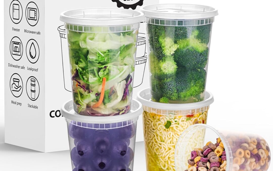 China [48 Sets 32oz Plastic Deli Containers with Lids,Disposable Quart Containers with Lids,Freezer Storage Containers for Food Soup Yogurt Ice Cream Juice,BPA Free Airtight Clear Takeout Boxes Wholesale Supplier