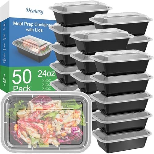 China 50 Pack (100-Piece) 24 oz Meal Prep Containers Reusable with Lids, Sturdy Leakproof & Food Safe, Microwave, Freezer, Dishwasher Safe Prep Containers, To Go Take Out Plastic Food Storage Wholesale Supplier
