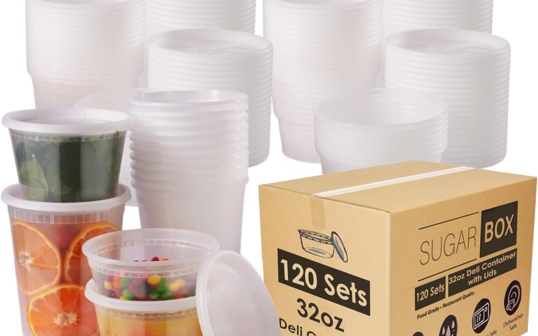 China Clear Deli Containers with Lids – 32 oz (Pack of 120) | Leakproof Food Storage Solution for Home, Restaurant, Takeout, Soups, Sauces, and Slime Wholesale Supplier