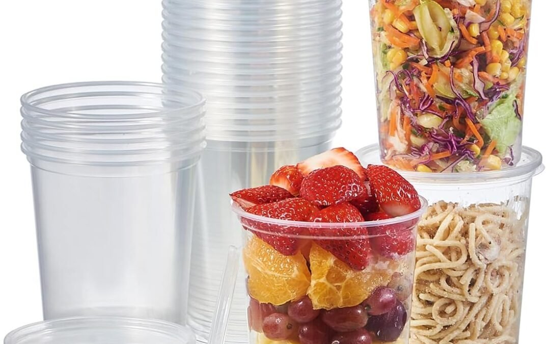 China FULING [44 Sets – 32 oz. Plastic Deli Food Storage Soup Togo Containers With Airtight Lids Clear Disposable Takeout Quart Container … Wholesale Supplier