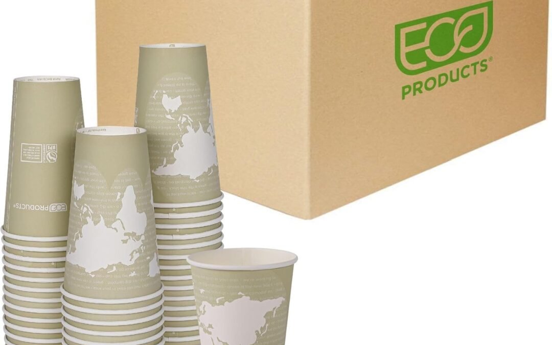 ECO PRODUCTS Compostable Disposable World Art 16oz Large Coffee Cups, Case of 1000, Renewable Hot Paper Cup, Plant Based PLA Lining, Color Coded Manufacturer & Supplier