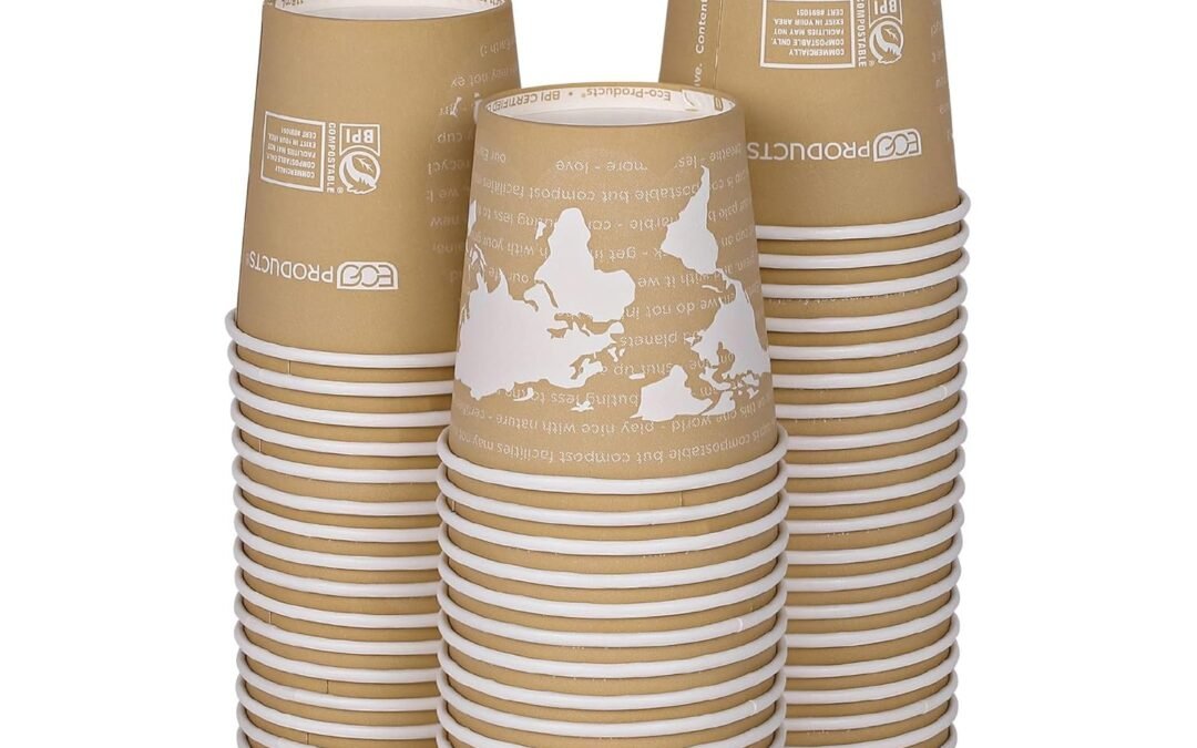 ECO PRODUCTS Compostable Disposable World Art 4oz Espresso Coffee Cups, Pack of 50, Renewable Hot Paper Cup, Plant Based PLA Lining, Color Coded Manufacturer & Supplier