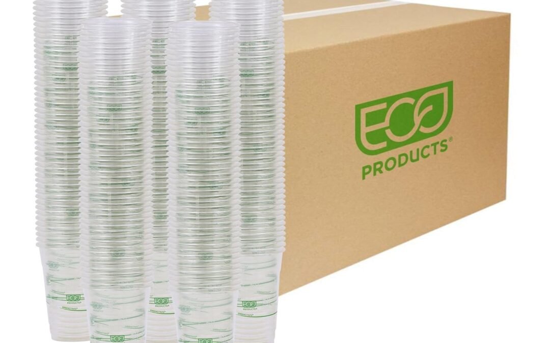 ECO PRODUCTS GreenStripe Clear Compostable 16oz PLA Plastic Cups, Case of 1000, Disposable Renewable Plant-Based Cold Cups, For Cold Drinks & Snacks, BPI Certified, ASTM Compliant. Manufacturer & Supplier
