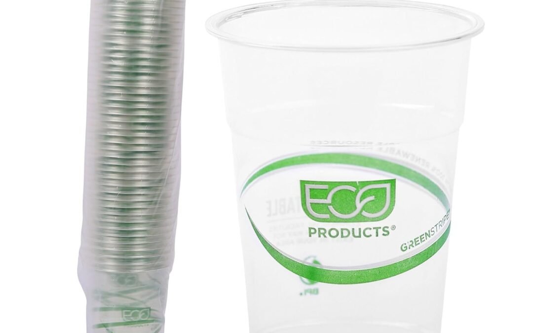 ECO PRODUCTS GreenStripe Compostable Disposable Cold Cups, Renewable Eco-Friendly PLA Plastic Cups, 10 fl oz, Pack of 50 Manufacturer & Supplier