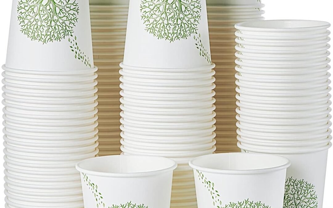 ECOLipak 300 Count Compostable Paper Cups, 8 oz Biodegradable Disposable Paper Coffee Cups with PLA Lined, Eco-friendly Hot Drinking Cups for Party, Picnic,Travel,and Events Manufacturer & Supplier