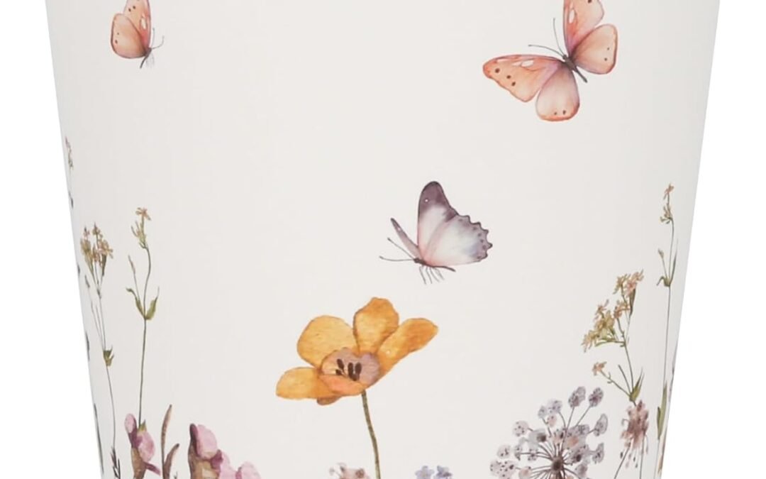 Factory Wholesale 100Pcs Wildflower Paper Cups Watercolor Floral Party Cups 9oz Rustic Botanical Butterflies Disposable Coffee Cups for Spring Summer Birthday Bridal Baby Shower Tea Party Supplies