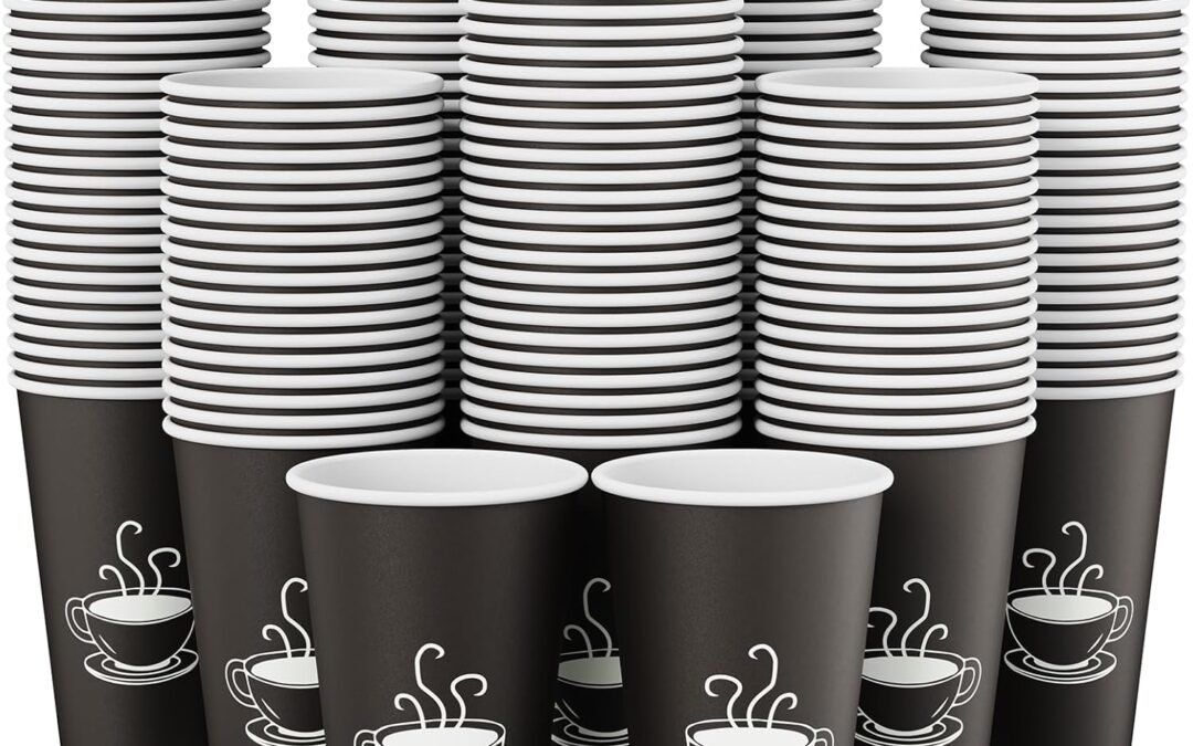 Factory Wholesale 16 oz Paper Coffee cups, 210 Count, Disposable Drinking Cups for Parties, Office Use, and Everyday Needs