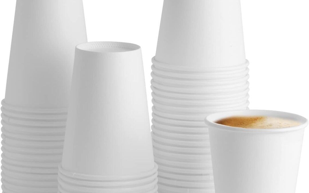 Factory Wholesale GUSTO [12 oz.- 100 Pack Paper Hot Cups, Coffee Cups – White (Formerly Comfy Package)