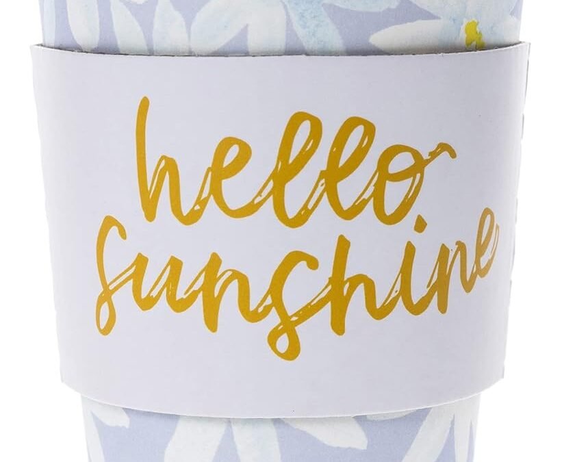 Factory Wholesale Graphique 12-Pack Disposable to Go Coffee Cups – Hello Sunshine Floral – 16 oz, with Lids – Perfect for Travel, Home, Parties and More
