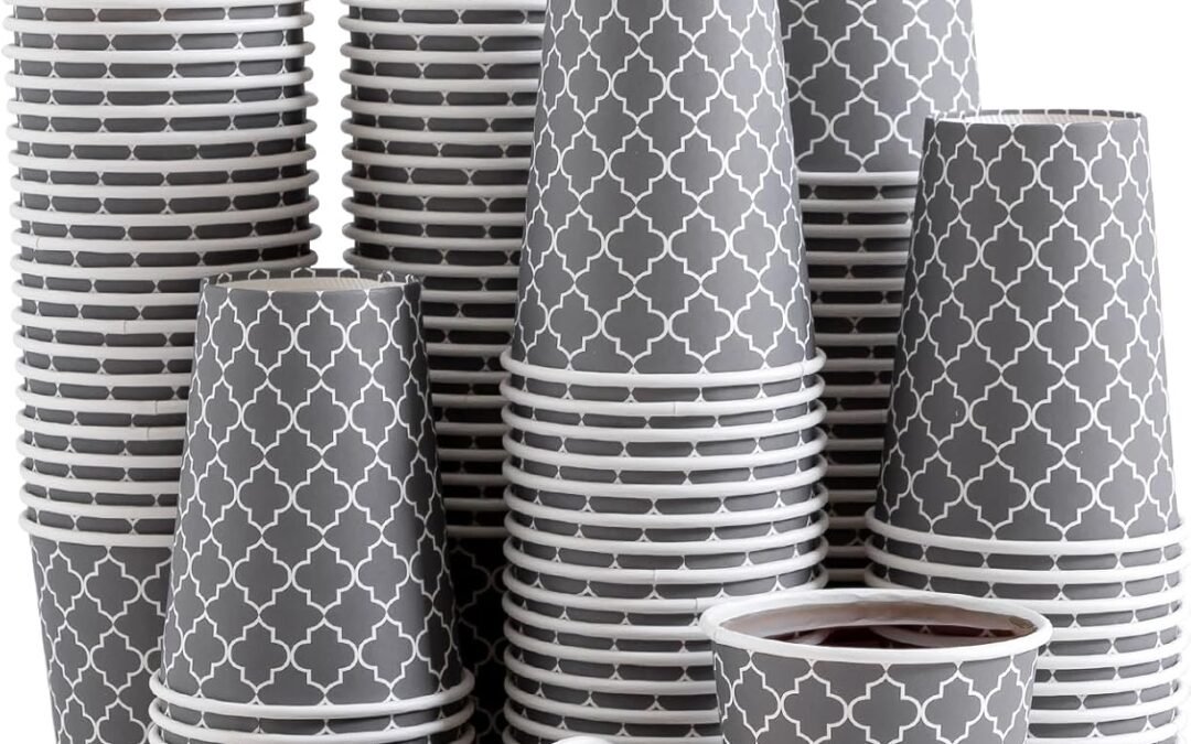 Factory Wholesale Lamosi Coffee Cups 12 oz 180 Pack, Disposable Paper Coffee Cups, Disposable Cups,12 oz Hot Cup,12oz Paper Insulated Cup for Cold Hot Drinks (No Lids)