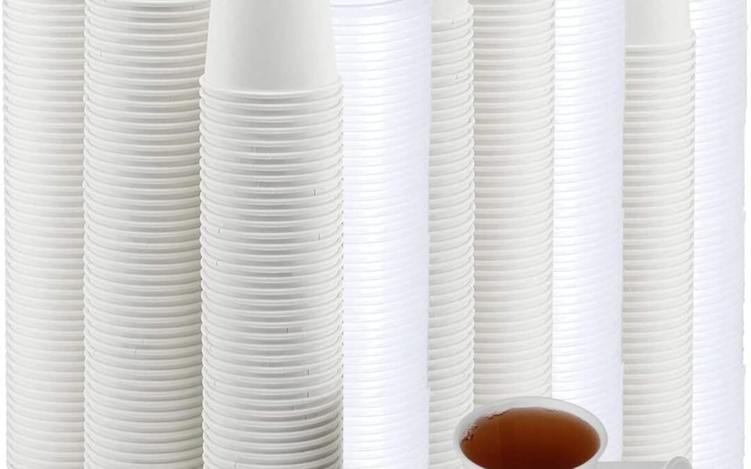 Factory Wholesale Smygoods White Disposable Paper Coffee Cups with Lids (4 OZ, 100 Count) For Hot Beverages, Tea, Espresso, Cocoa – To Go Drink Containers, Café & Office