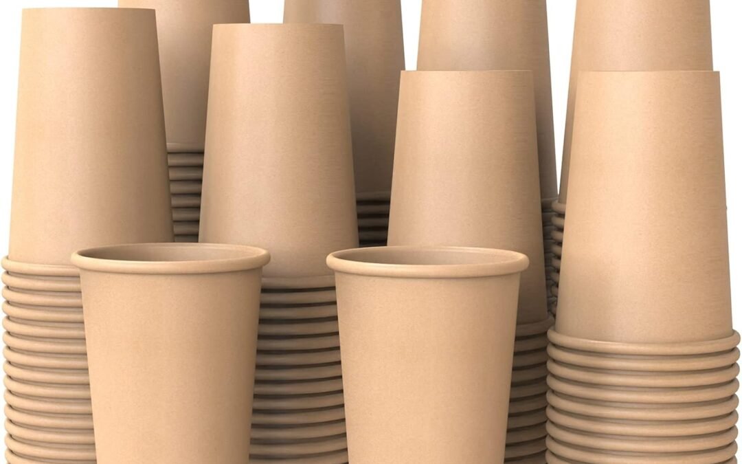 Factory Wholesale WANBAO 100 PCS 12 OZ Disposable Paper Cups, Coffee Cup, for Coffee Beverages and Cold Drinks.