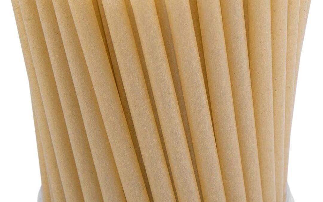 HANSGO Sugarcane Straws, 200PCS Drink Straws Disposable for Hot Cold Drinks, Coffee, Cocktail, Juice Home Favor, The Beach Party, Natural Brown In Stock – Direct From Factory