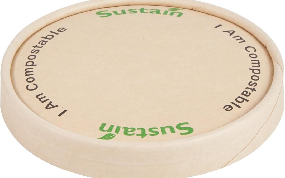 LIDS ONLY: Sustain Round Paper Soup Container Lids, 200 Disposable Ice Cream Cup Lids – Cups Sold Separately, For 12 Ounce Cups, Bamboo To Go Cup Lids, With PLA lining, Compostable – Restaurantware Manufacturer & Supplier