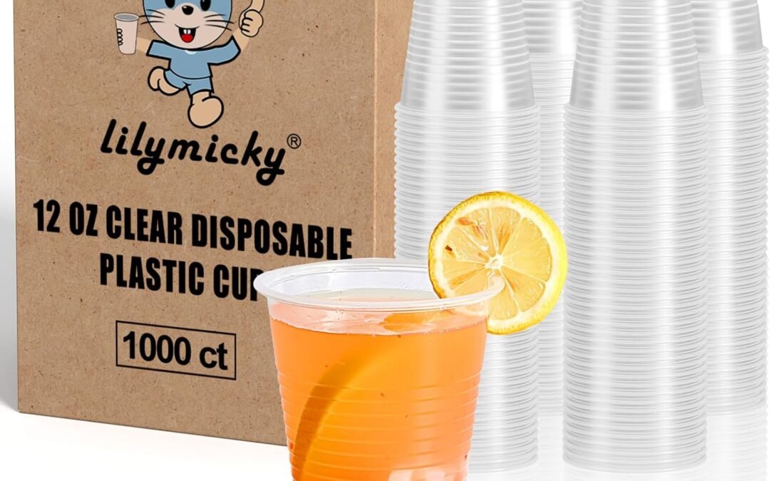 Lilymicky 1000 PACK 12 oz Clear Plastic Cups, Cold Disposable Party Drinking Cups for Parties, Picnic, BBQ & Events Manufacturer & Supplier