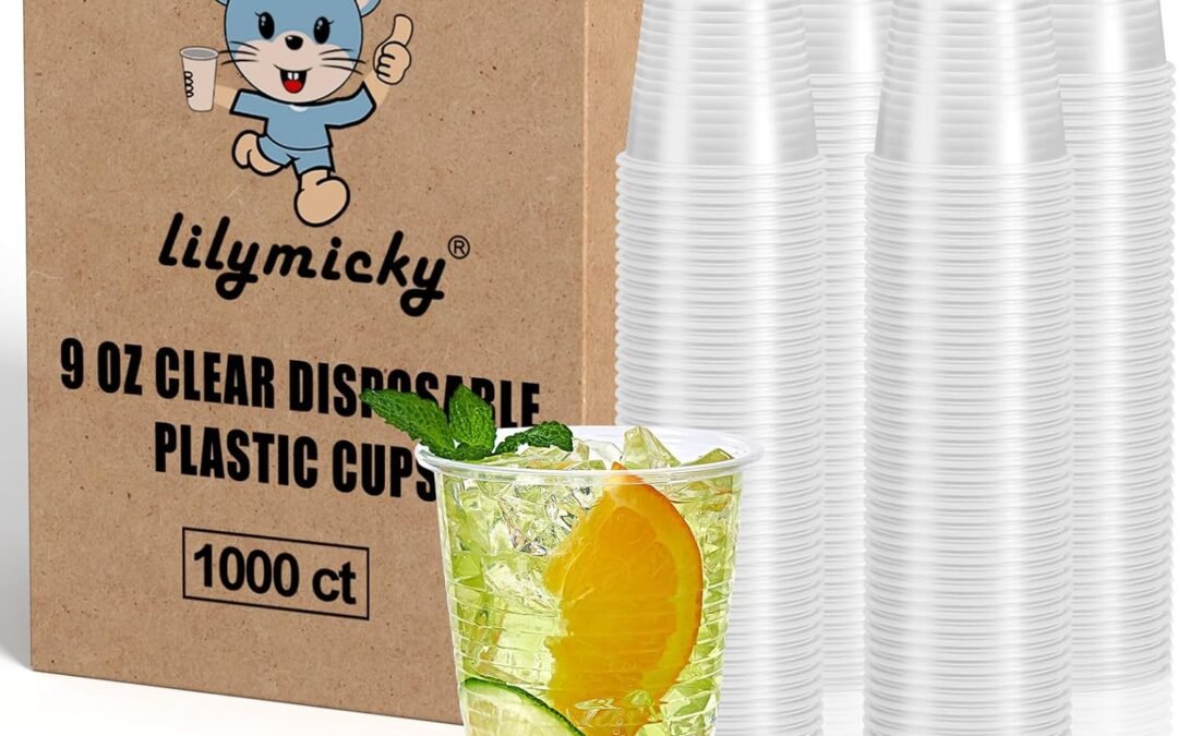 Lilymicky 1000 PACK 9 oz Clear Plastic Cups, 9 Ounce Disposable Drinking Cups for Birthday Parties, Picnics, Ceremonies, and any Events Manufacturer & Supplier