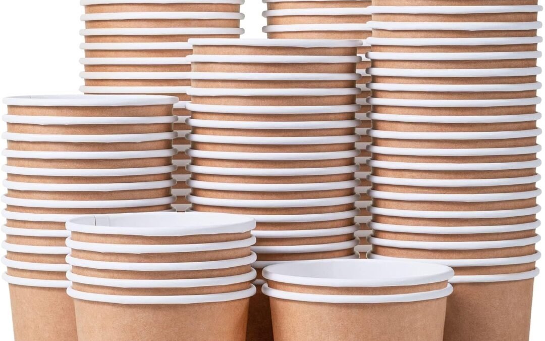 MATICAN Paper Ice Cream Cups – 100-Count 5.5-Oz Disposable Dessert Bowls for Hot or Cold Food, 5.5-Ounce Party Supplies Treat Cups for Sundae, Frozen Yogurt, Soup, Brown Manufacturer & Supplier