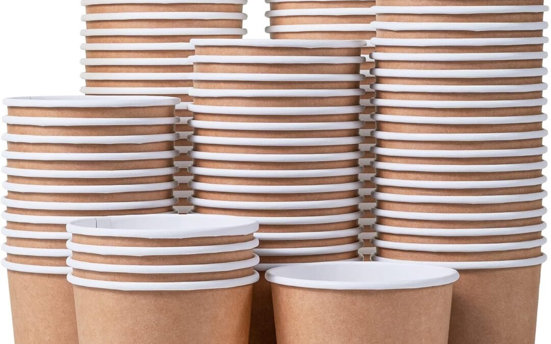 MATICAN Paper Ice Cream Cups – 100-Count 9-Oz Disposable Dessert Bowls for Hot or Cold Food, 9-Ounce Party Supplies Treat Cups for Sundae, Frozen Yogurt, Soup, Brown Manufacturer & Supplier
