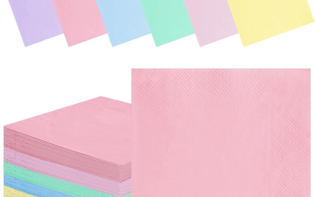 OEM 120 PCS Pastel Cocktail Napkins Disposable Pastel Rainbow Party Paper Napkins 3 Ply Pastel Color Beverage Dinner Napkins for Baby Shower Birthday Wedding Unicorn Theme Party Supplies Wholesale Manufacturer
