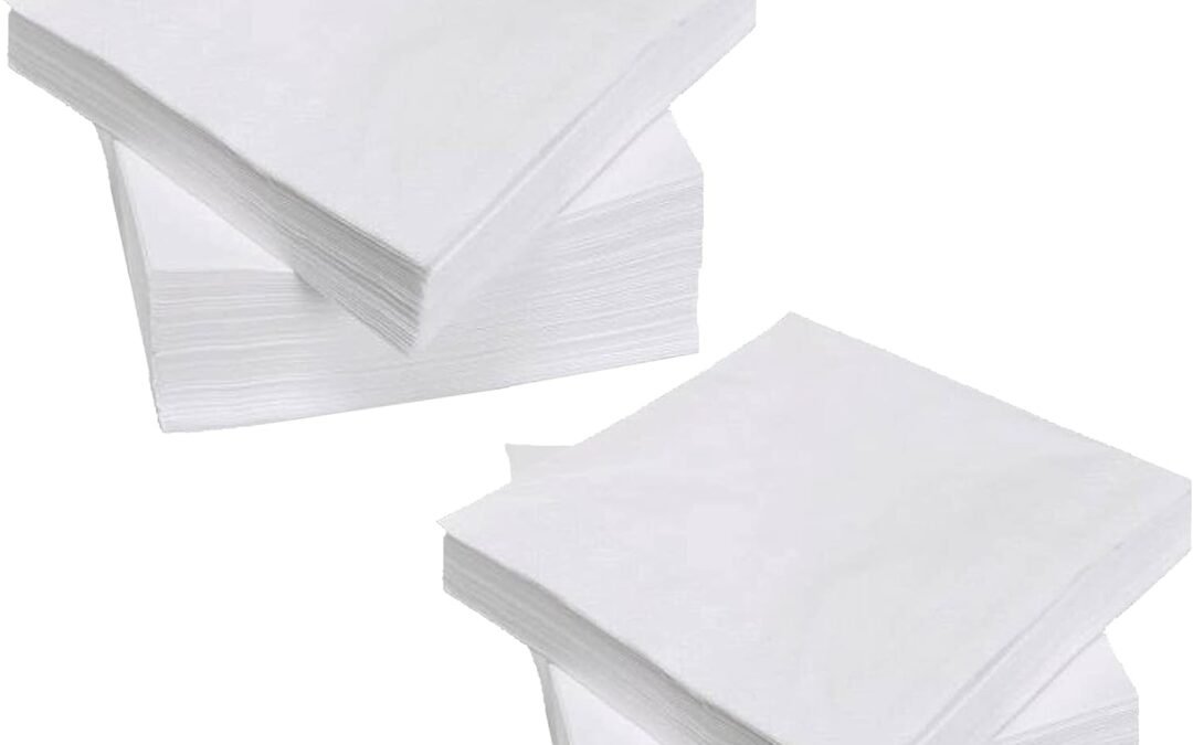 OEM 200 Count Napkins 2 Ply Plain White Beverage Napkins Disposable Four Fold Cocktails Paper Napkins 4.9″ X 4.9″ folded for Party and Every Day Use Wholesale Manufacturer