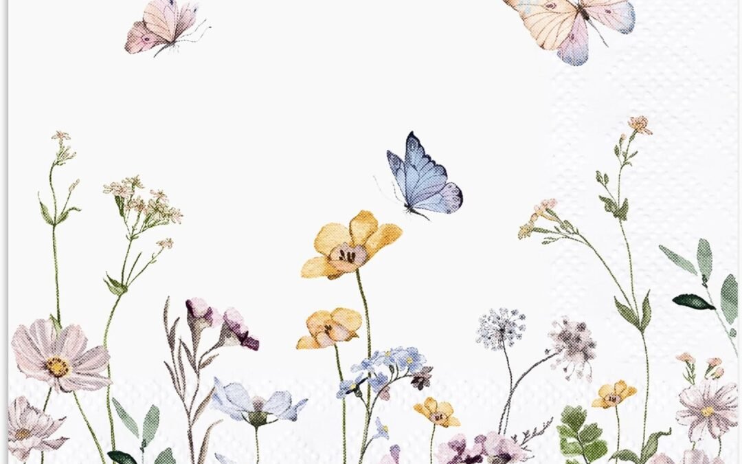 OEM Audree 100 Pack Floral Cocktail Napkins Paper 3 Ply (5×5″) – Wildflower Dinner Hand Paper Napkins for Wedding, Bridal, Baby Shower, Birthday, Tea Party, Garden Party, Anniversary Decorative Towels Wholesale Manufacturer