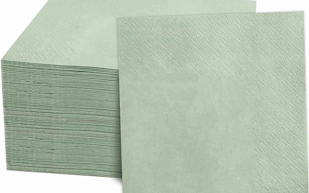 OEM FLOWERCAT 100-Count 2-Ply Sage Green Napkins Cocktail Napkins – Green Beverage Napkins Disposable Premium Quality – 5″ x 5″ Green Paper Napkins for Party &Easter,Bar,Weddings,Birthday Wholesale Manufacturer