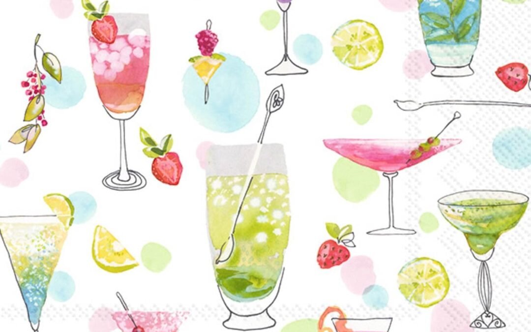 OEM IHR Ideal Home Range – Paper Napkins COCKTAILS FOR HER 20-Count 3-Ply Cocktail Napkins 5 x 5 inches Wholesale Manufacturer