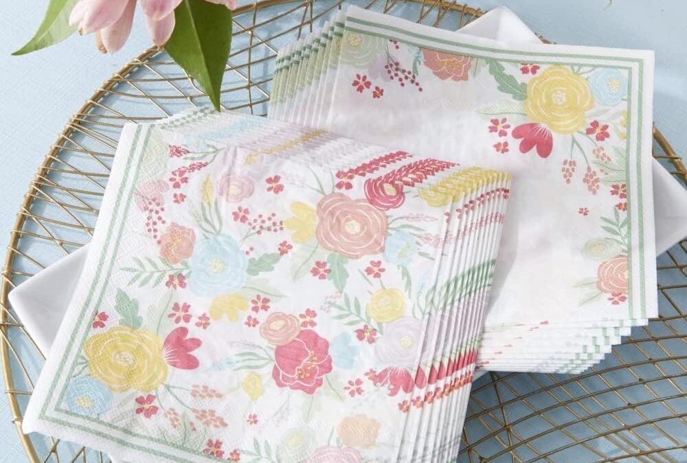 OEM Kate Aspen 2 Ply Paper Napkins (Set of 30) Garden Blooms Collection, One Size, Multicolor Wholesale Manufacturer