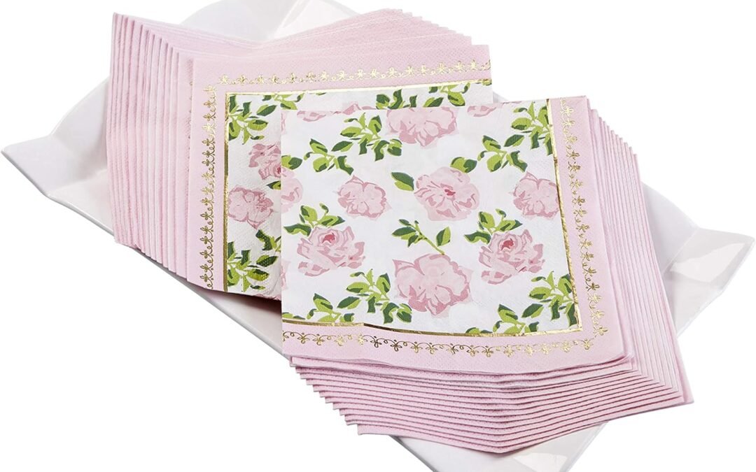 OEM Kate Aspen Tea Time Whimsy Napkins-Pink (Set of 30) Serveware, One Size, Multi Wholesale Manufacturer