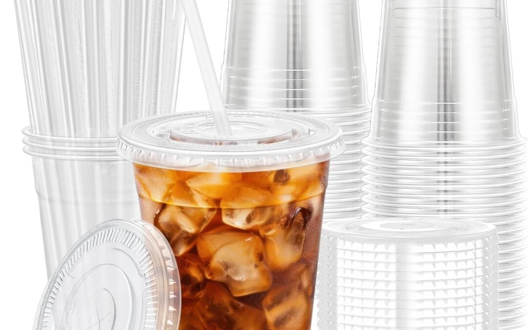 OEM ODM 100 Pack 16 oz Disposable Plastic Cups with Lids and Straws, Clear Party Coffee Cups for Cold Beverages, Smoothies, Iced Coffee, and Leak-Proof, BPA-Free Supplier