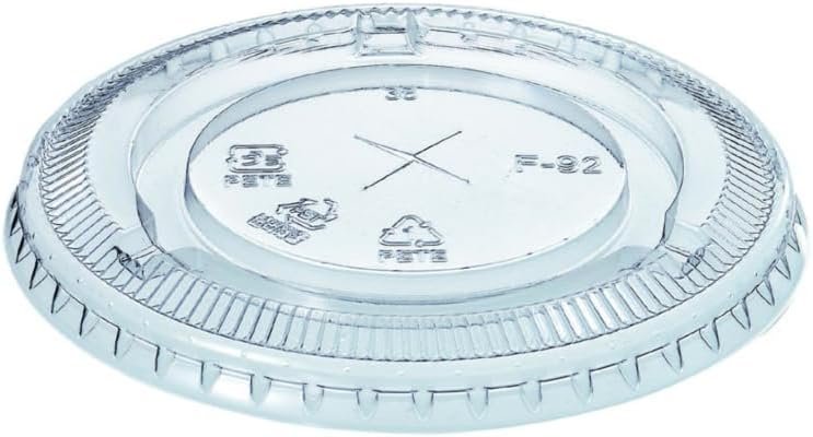 OEM ODM 107mm Clear Flat Lids with Straw Slot for PET Cold Clear Cups for 32OZ (100) Supplier