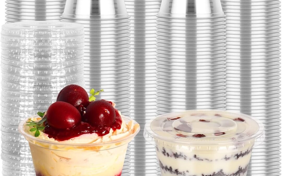 OEM ODM 150 Pack 9 oz Clear Plastic Cups with Lids No Hole, Dessert Cups Disposable Cups with Lids for Ice Cream, Fruit, Pudding, Cake, Cold Drinks, Smoothie and Snacks, PET Supplier