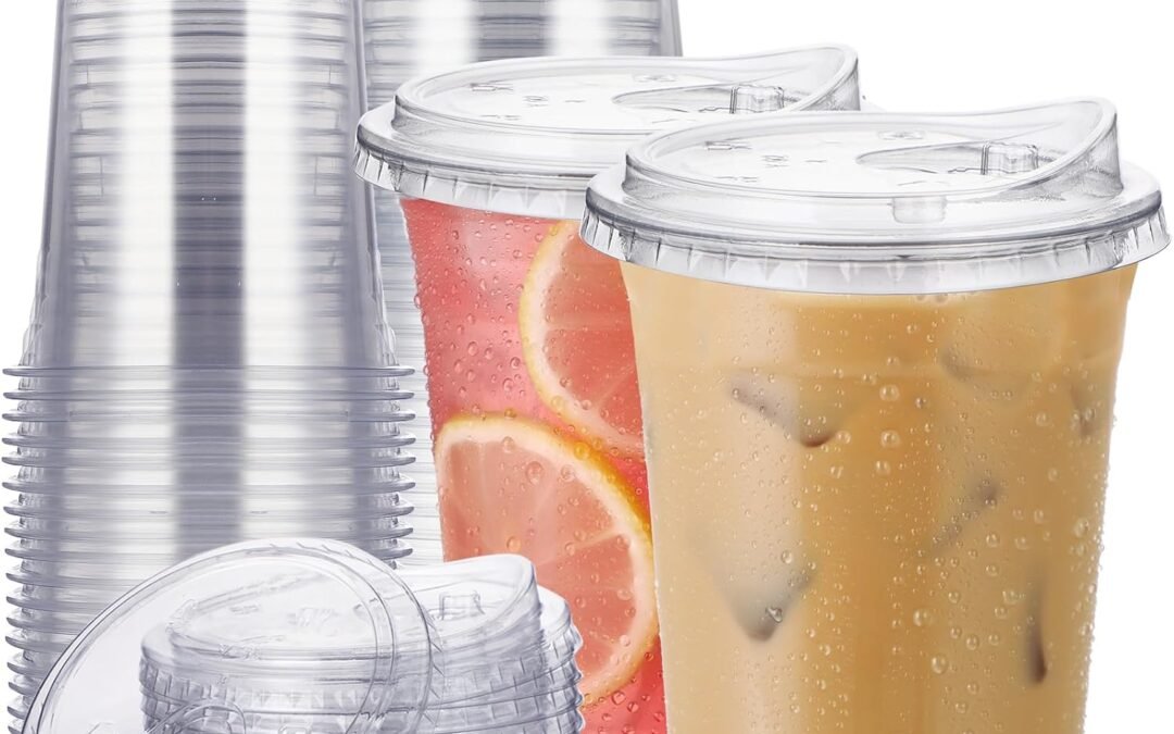 OEM ODM 16 oz Clear Plastic Cups with Strawless-Sip-Lids, 25 Sets Disposable Cup Plastic Iced Coffee Cups, To Go Cup with Sip Through Lids for Smoothie, Milkshake, Cold Drinks for Party, Wedding, Event Supplier