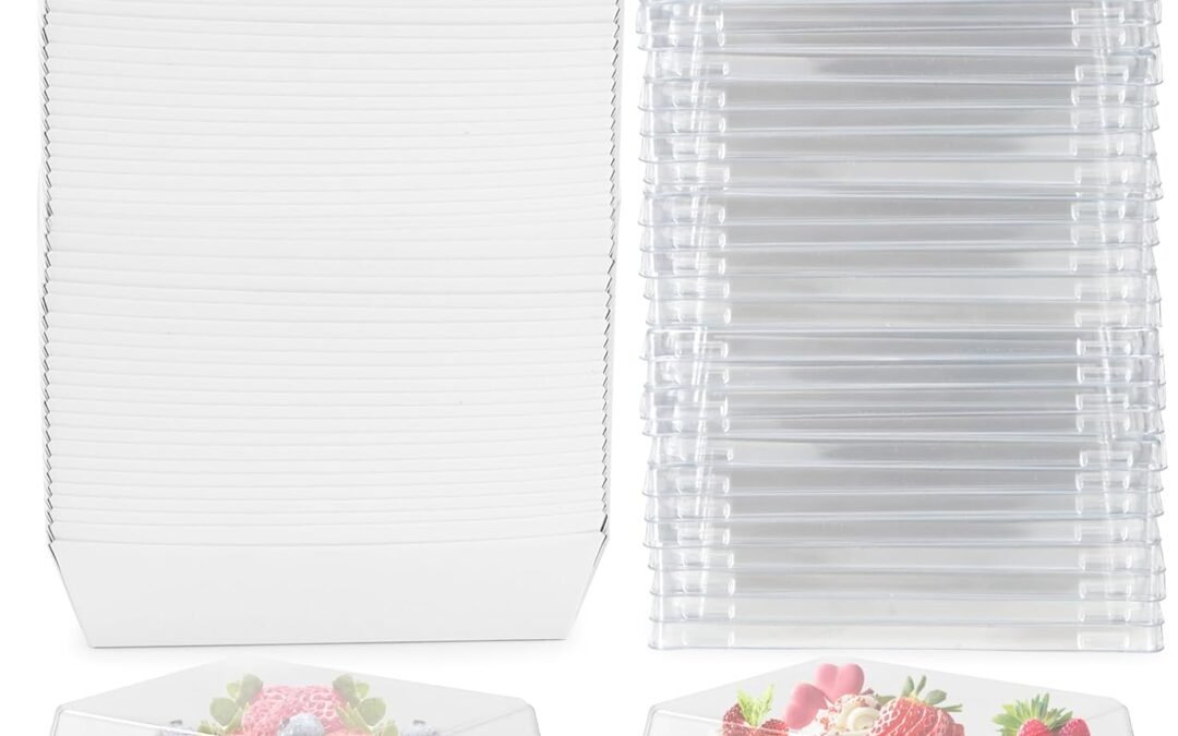 OEM ODM 50 Pack Charcuterie Boxes with Clear Lids, Square Disposable Paper Food Containers to Go Bakery Boxes for Strawberries, Sandwich, Cupcakes, Donuts, Party, Wedding, Outdoors and Home Use (White) Supplier
