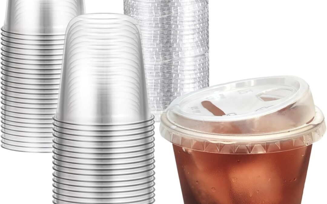 OEM ODM 50 Sets Clear Plastic Coffee Cups with Sip Lids, Disposable PET Cups for Iced Coffee, Smoothie, Cold Beverage, Plastic Crystal for Shops and Party Catering (Clear, 12 oz) Supplier