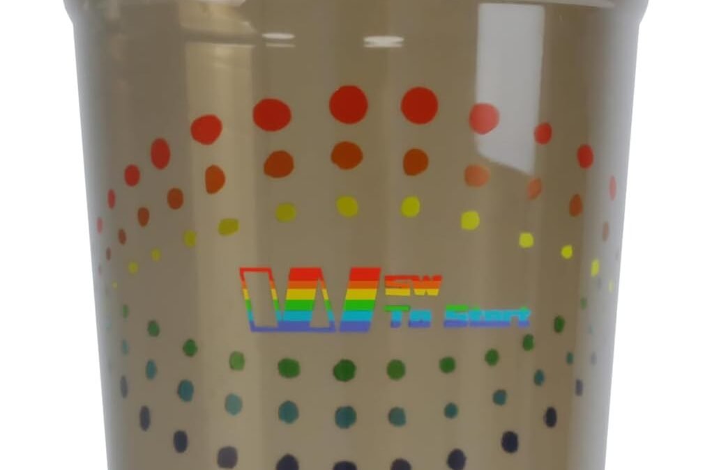 OEM ODM 60 Sets of 16 oz Disposable PET Cups – Ideal for Cold Drinks, Iced Coffee, Smoothies, Milkshakes, Clear Cups for Party with Rainbow Design Supplier