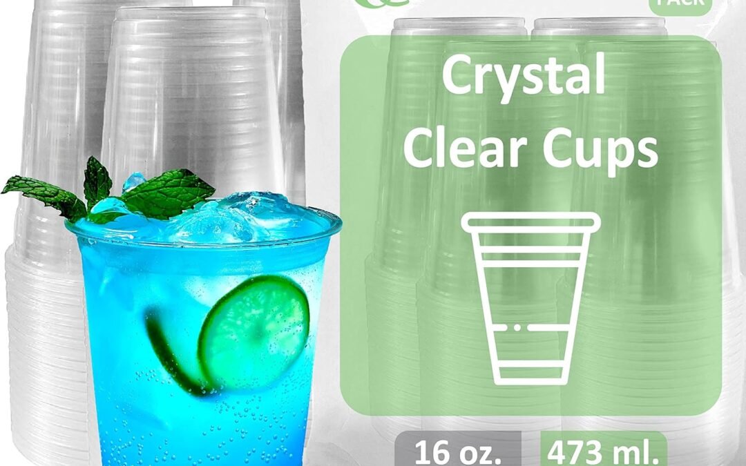 OEM ODM Clear Plastic Disposable Pet Cups | 16 oz Cups, 25 Pack | Crystal Clear PET Cup | Cold Smoothie | Iced Coffee Go Cups | Ideal for Coffee, Parfait, Juice, Soda, Cocktail, Party Cups (16oz, 25 count) Supplier